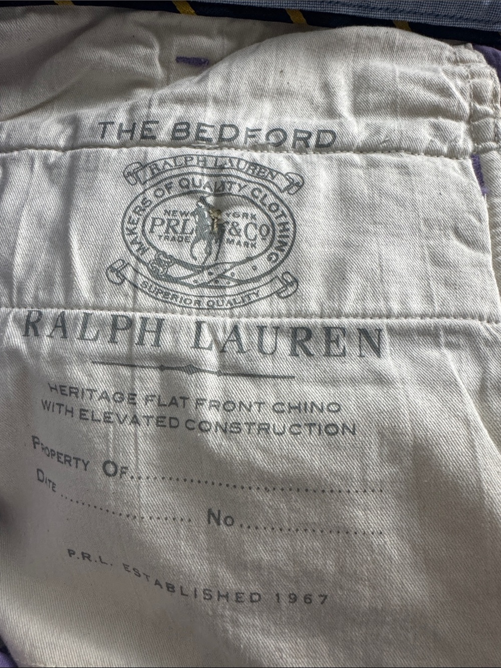 NWT POLO Ralph Lauren Bedford Straight Corduroy 40 x 30 Flat Front Chino Preppy - Picture 6 of 13